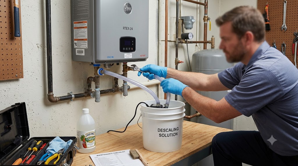 Rheem RTEX-24 Maintenance and Descaling Guide
